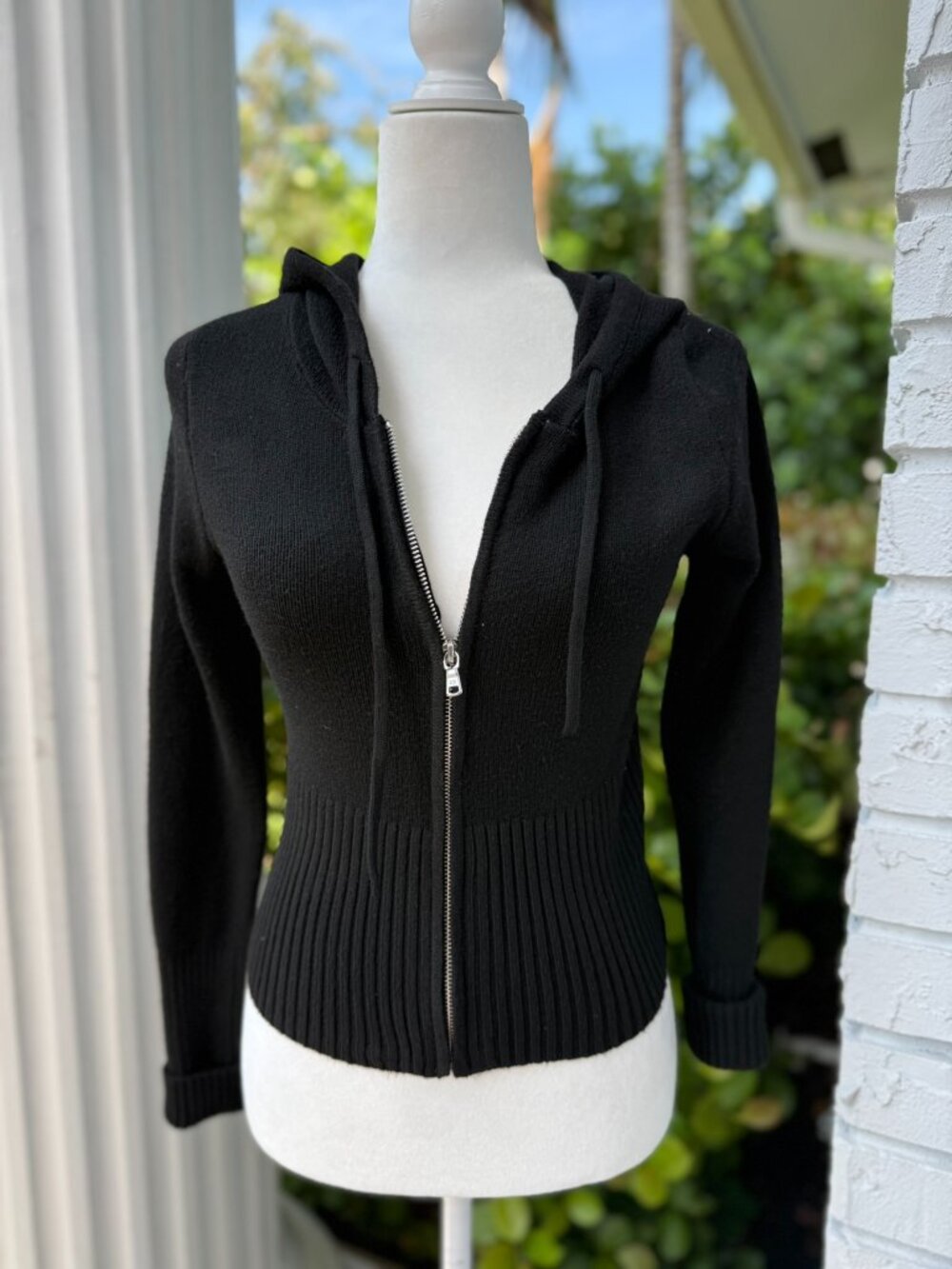 Gilly Hicks Ribbed Zip-Up Hoodies Size Medium